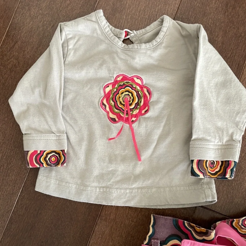 ChenOne Baby Girl’s Floral Tee with Skirt Matching Set - Picture 2 of 14